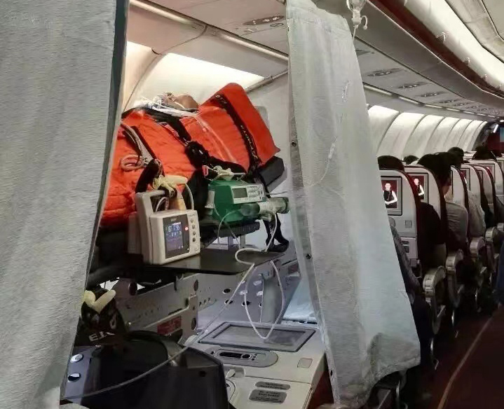 平果县跨国医疗包机、航空担架